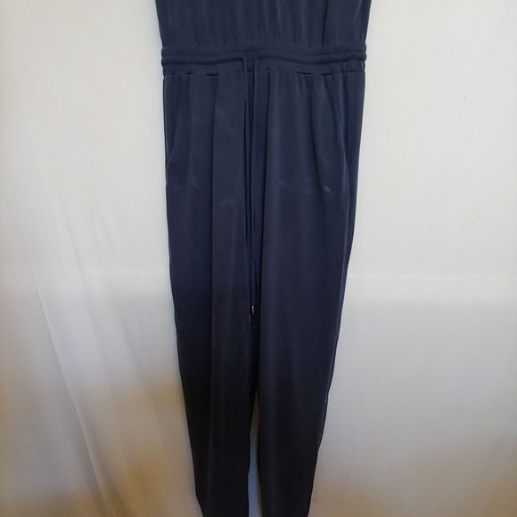 Splendid navy full length jogger style short sleeve zip jumpsuit size XS - Picture 3 of 13